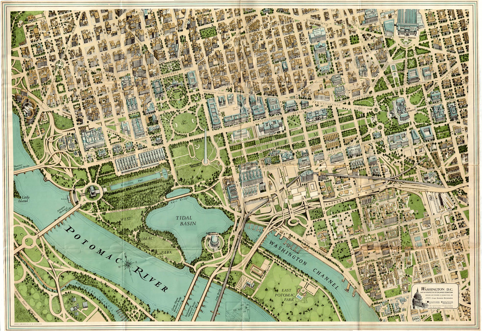 (D.C.) Washington D.C. Map In...