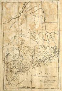 (Maine) Map of the District of Maine, part of Massachusetts from