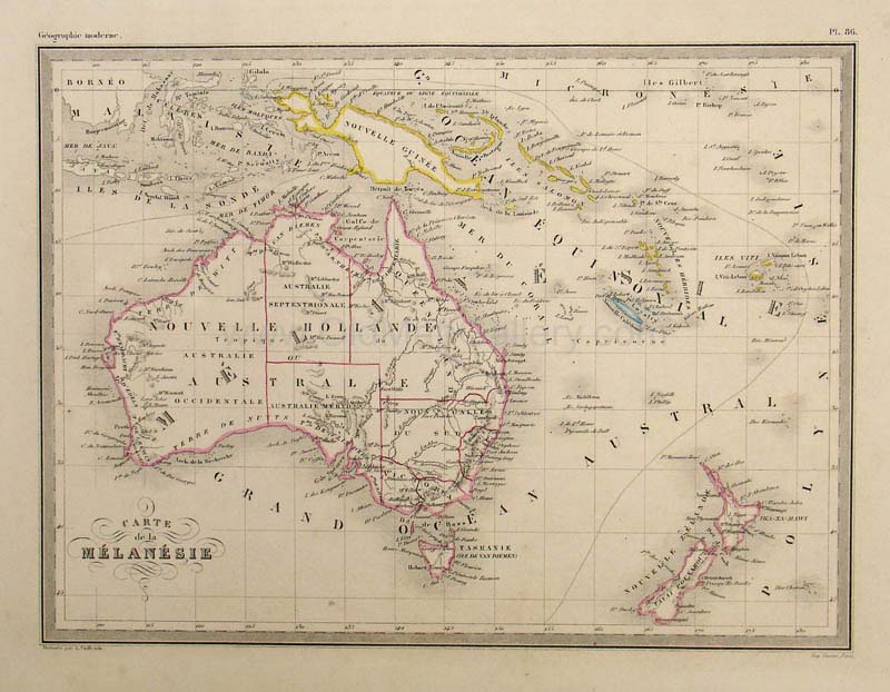 Carte De La Melanesie  (Melanesia)