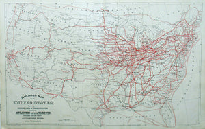 Railroad Map of the United States, Showing the Through Lines of