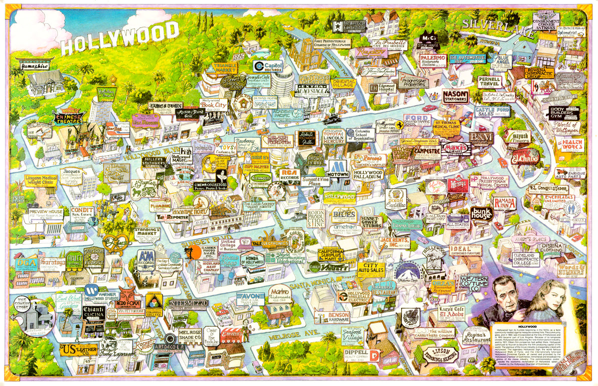 (CA.-Hollywood) Hollywood – The Old Map Gallery