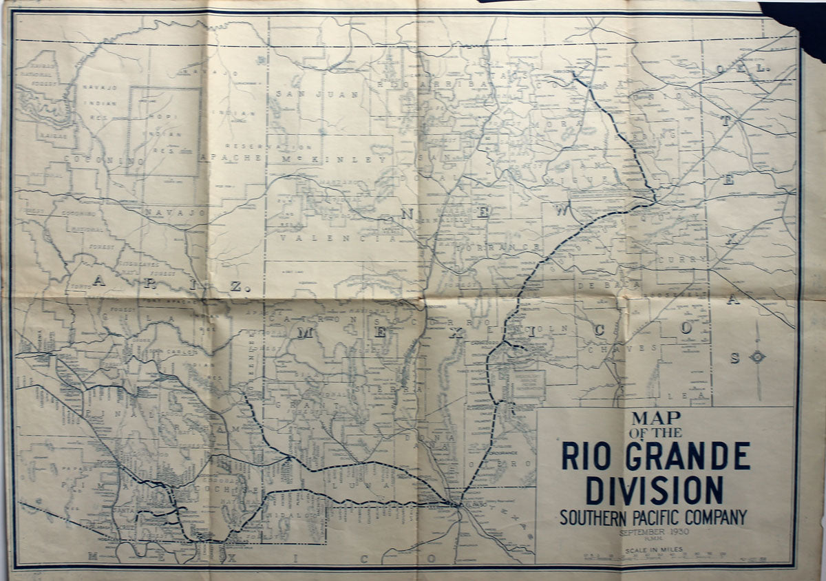 (AZ.-NM.) Map of the Rio Grande...