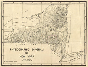 (NY) Physiographic Diagram Of New York