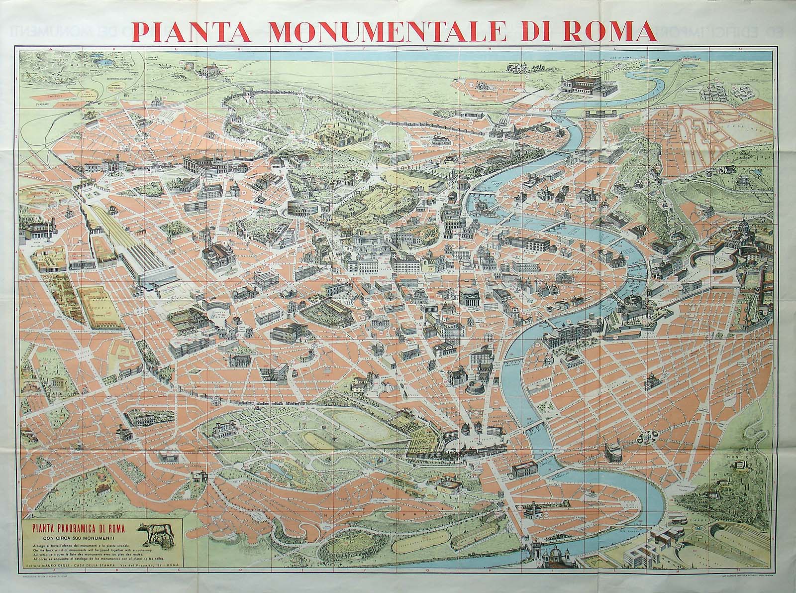 (Italy - Rome) Pianta Monumentale Di Roma