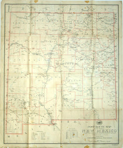 (NM.) Post Route Map...New Mexico