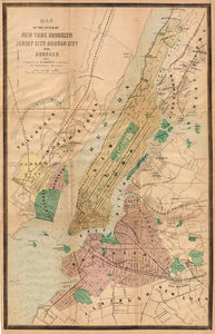 (NY - NY) Map of the Cities of...