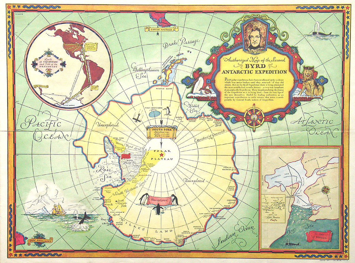 (Antarctica) Authorized Map of the Second Byrd