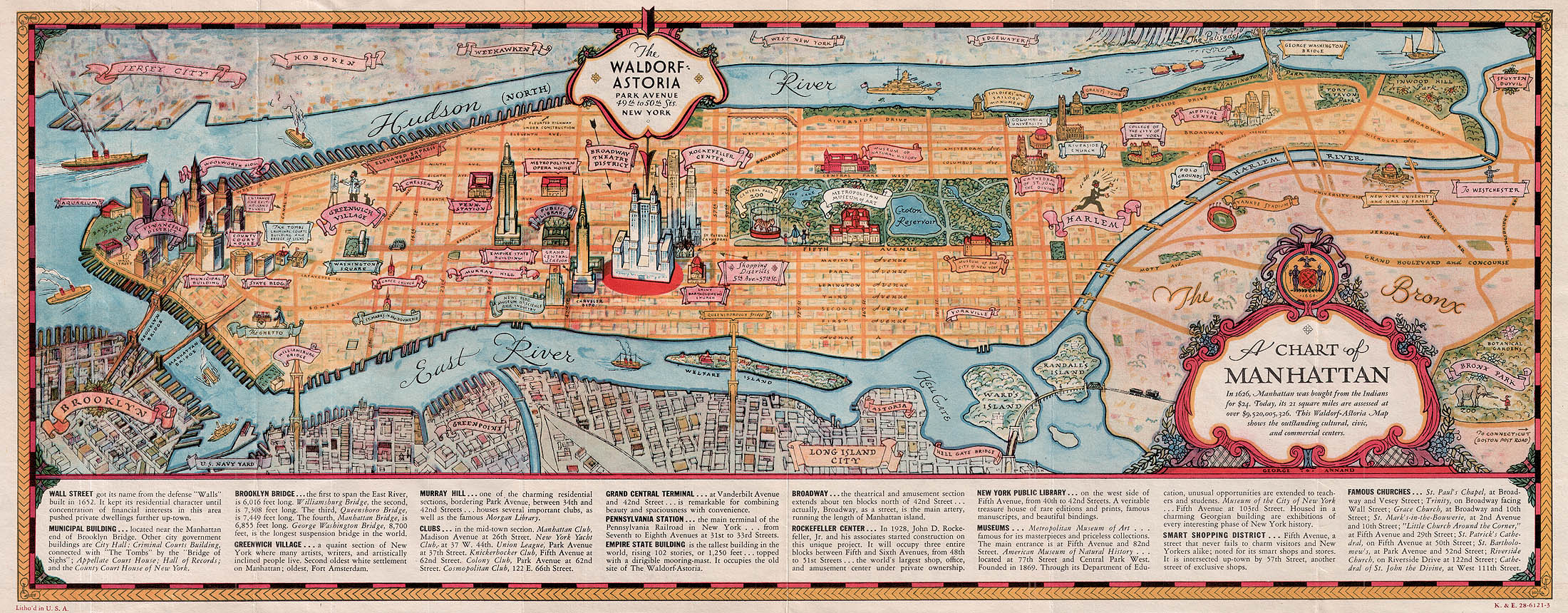 (NY-Manhattan) A Chart of Manhattan