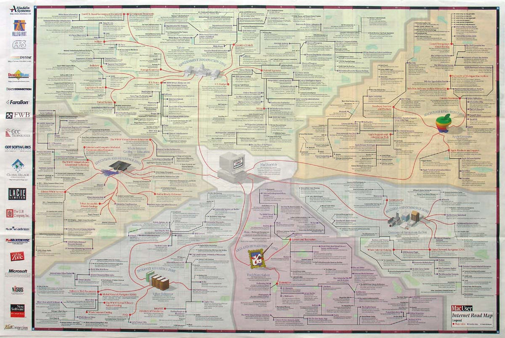 (Internet) Internet Road Map – The Old Map Gallery
