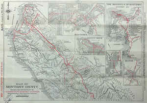 (CA - Monterey Co.) Map of Monterey County