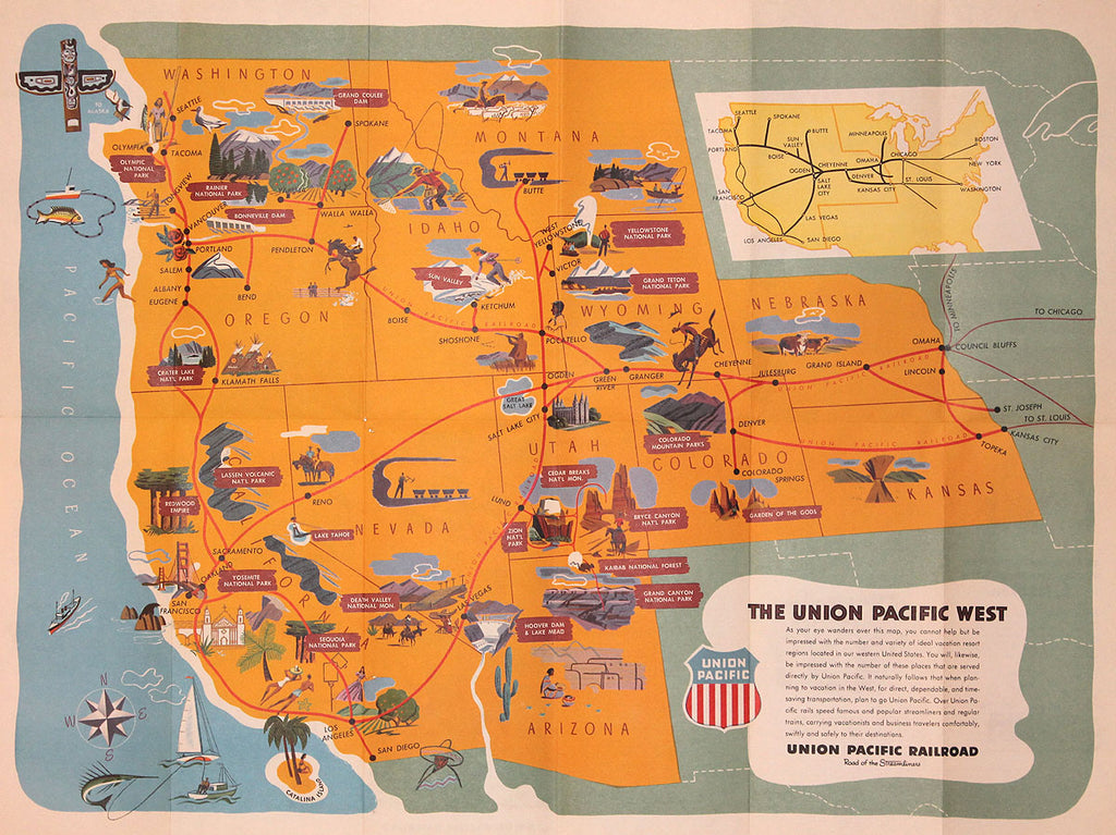 (West) The Union Pacific West The Old Map Gallery