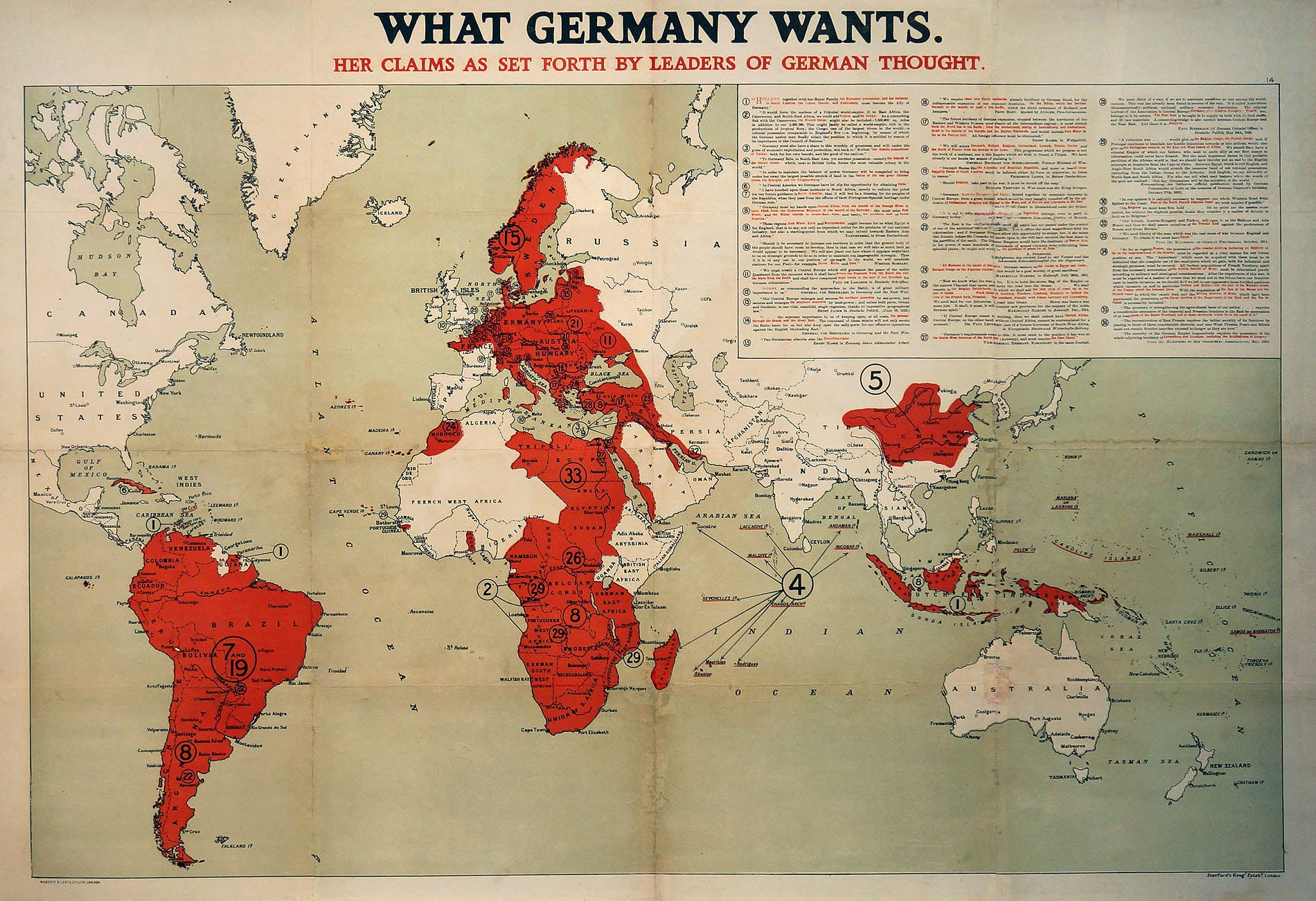 (World- WWI) What Germany Wants...