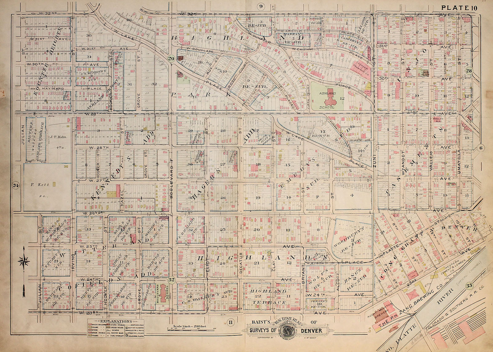 (CO - Denver)... Plate 10 (Highlands)