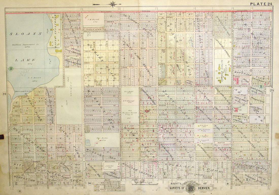 Denver... Plate 24 (Highland - Sloans Lake- Elitch)