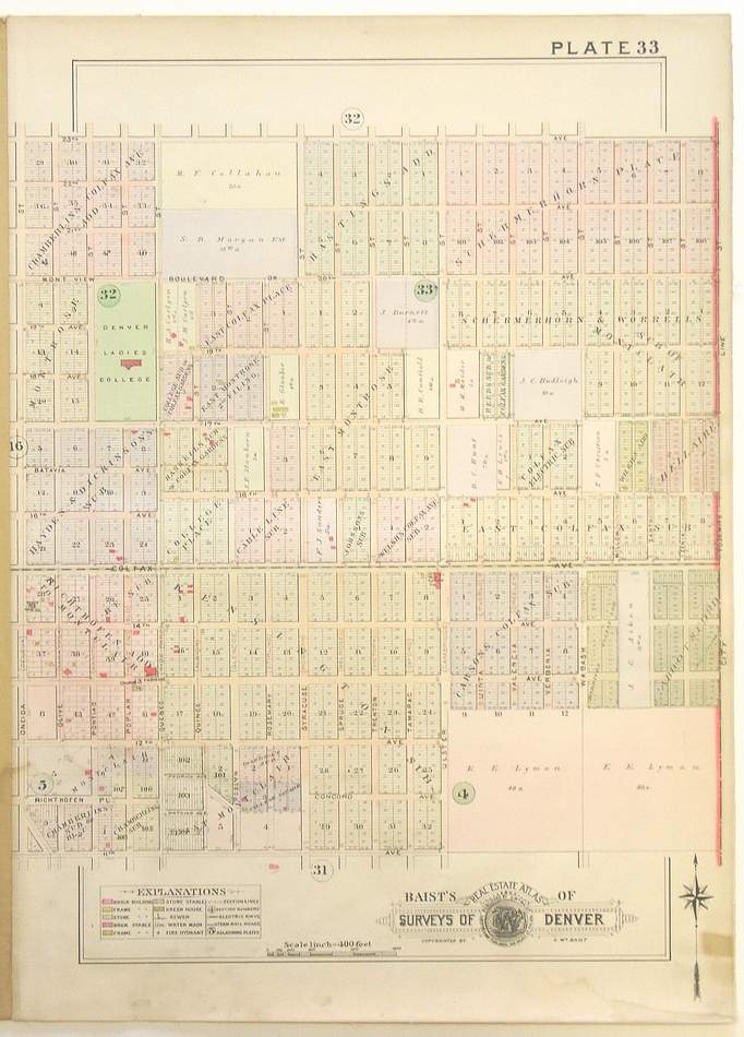 Denver... Plate 33 (East Colfax -Monclair)