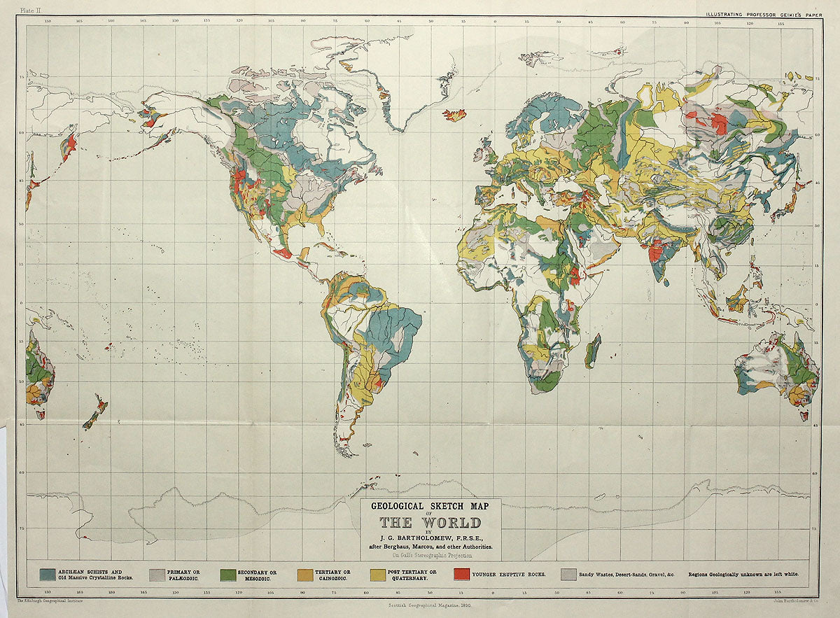(World Geologic) Geological Sketch Map of The World