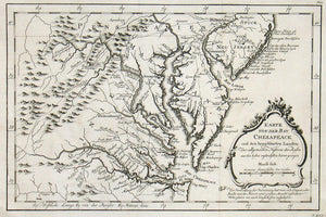 (Virginia/Maryland) Karte Von Der Bay Chesapeack und der benachb
