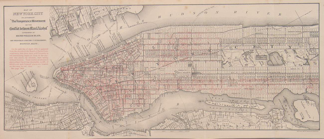 (NYC) Map of New York City...Temperance...