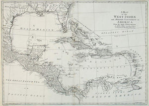 (Caribbean) A Map of the West Indies and Middle Continent of Ame