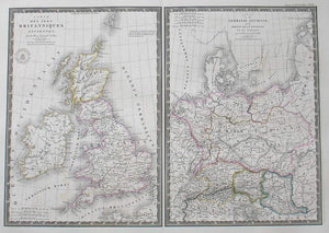 Carte des Iles Britanniques Anciennes & Carte de la Germanie Anc