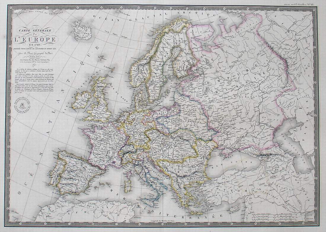 Carte Generale de L'Europe en 1789