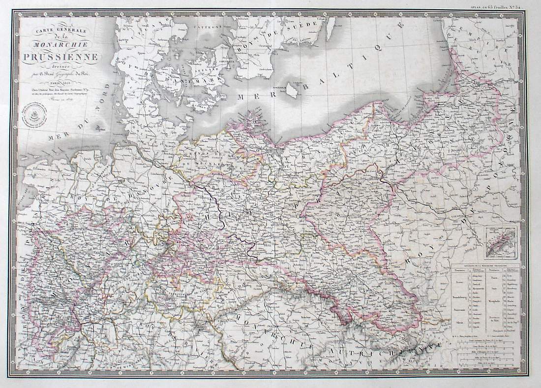 Carte Generale de la Monarchi Prussienne dressee
