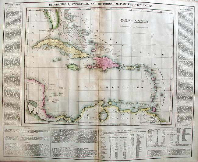 Geographical, Statistical and Historical Map of West Indies