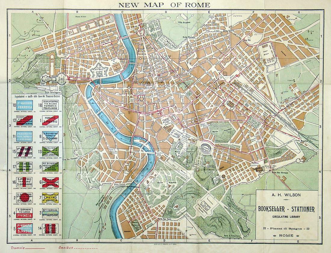 New Map Of Rome – The Old Map Gallery