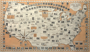 (US.- Stamps) The Pictorial Map United States Stamps