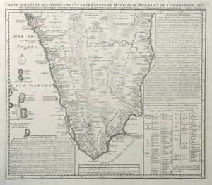 (Southern India) Carte Nouvelle des Terres de Cucan...