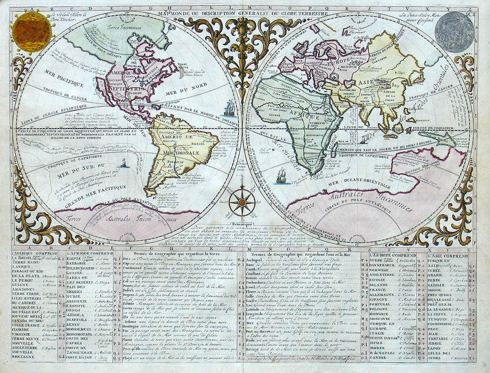 (World) Mappemonde ou Description Generale Du Globe Terrestre