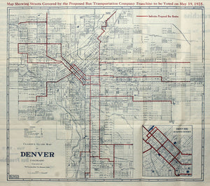 (Colorado - Denver)  Clason's Guide Map...