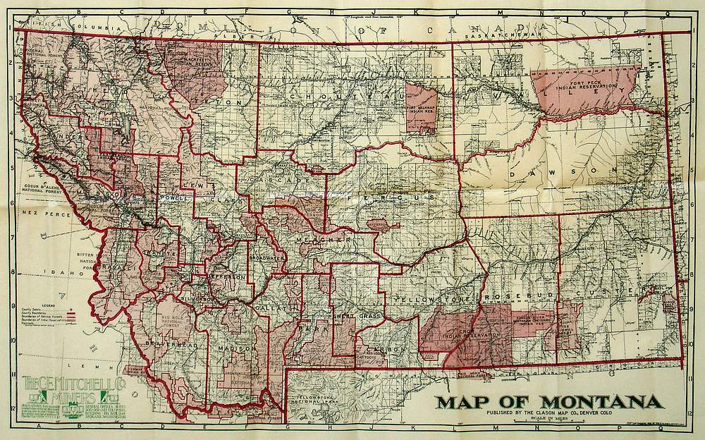 (Montana) Map of Montana