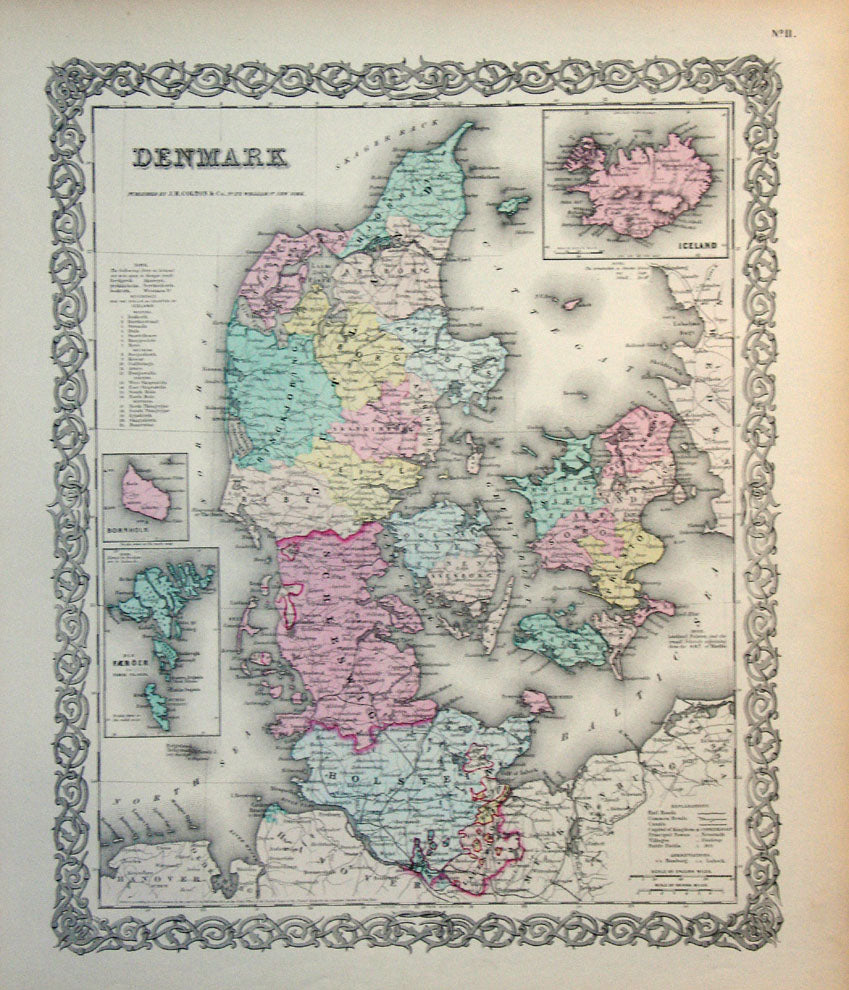 Colonial Denmark Map Denmark – The Old Map Gallery
