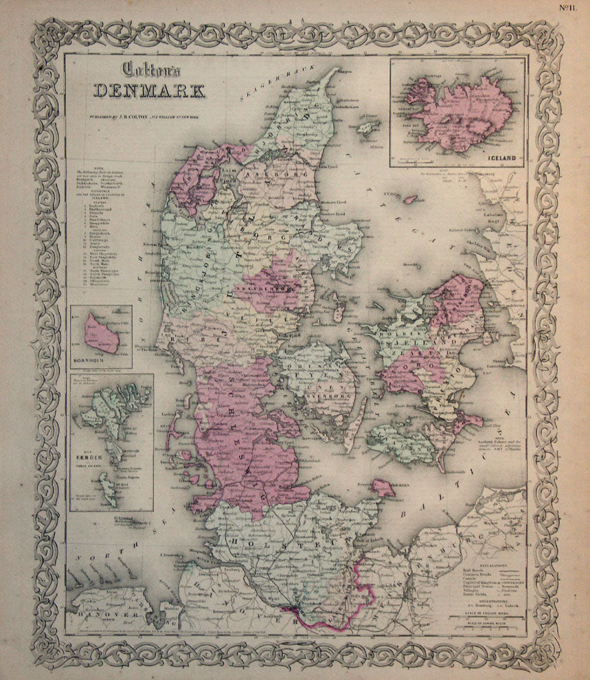 Colonial Denmark Map Denmark – The Old Map Gallery