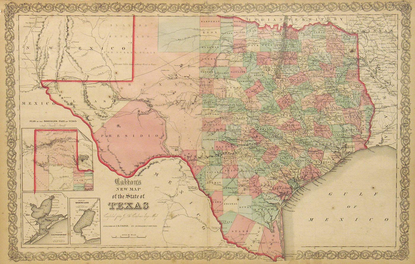 (TX.) New Map of the State of Texas