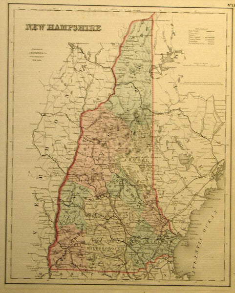 古地図（New Hampshire） New Hampshire – The Old Map Gallery