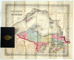 (Michigan & Lake Superior) Map of