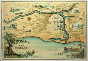 (Il.- Chicago) Map of Chicago...
