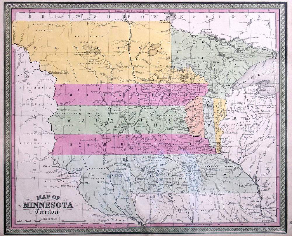 (Minnesota) Map of Minnesota Territory – The Old Map Gallery