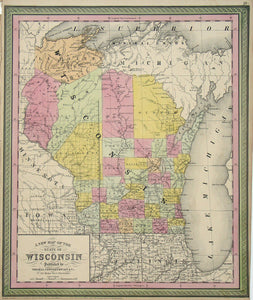 (WI) New Map of Wisconsin