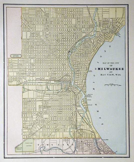 Map of the City of Milwaukee and Bay View, Wis.