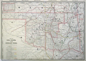 (Oklahoma) Map of Oklahoma and Indian Ters.
