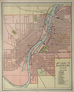 Map of The City of Saginaw, Michigan