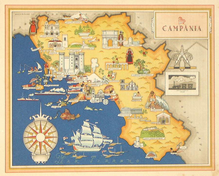 Campania Before Rome Map Campania – The Old Map Gallery