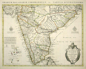 (India) Carte des Côtes de Malabar et de Coromandel