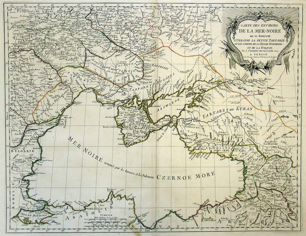 (Russia- Ukraine) Carte De Environs De La Mer-Noire