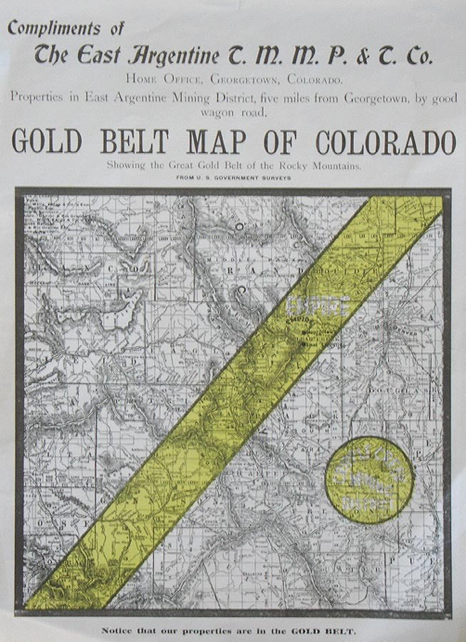 (CO.) Gold Belt Map of Colorado