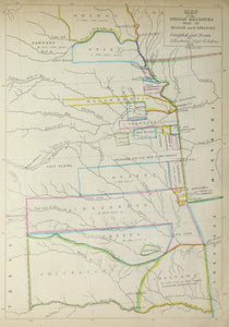 (West) Map of the Indian Colonies West of Missouri and Arkansas.