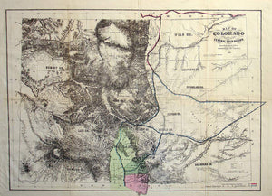 Map of Colorado Embracing the Central Gold Region